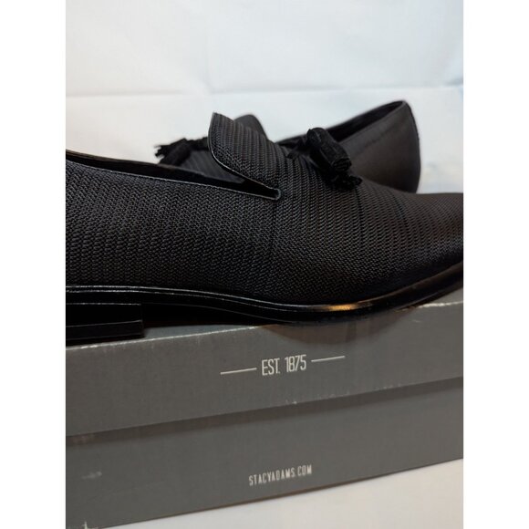 Stacy Adams Men’s Black Slip On Tazewell Loafers Sz 12 M Memory Foam Insoles - Picture 9 of 16